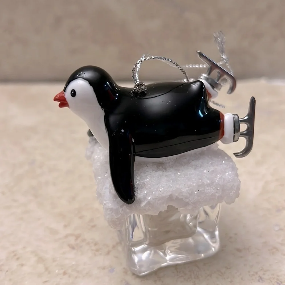 Vintage lot of 2 Penguin Christmas Ornaments Kurt S Adler